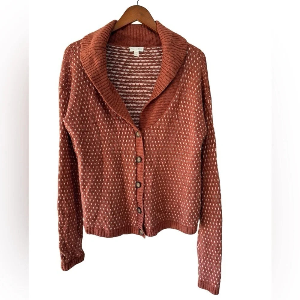 Garnet Hill Women’s Renee Wool Linen Blend Cardigan Size Small - Picture 2 of 8